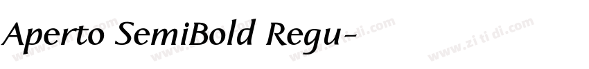 Aperto SemiBold Regu字体转换